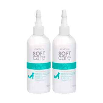 Kit 2 Pet Society Dermato Line Soft Care Oto Clean Up Ear Cleaning 2x100ml/2x3.38 fl.oz