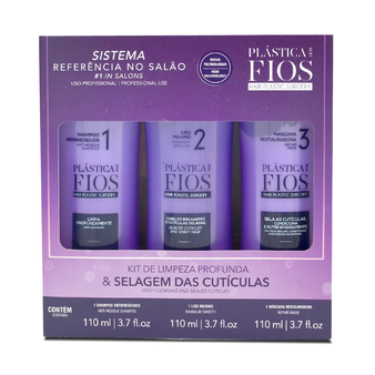 Kit Plastica dos Fios Selagem Térmica Thermal Sealing Progressive Three Step 3x110ml/3x3.71fl.oz.