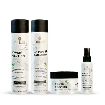 Dihair Professional Power Solution Kit - Shampoo, Conditioner 2x10.1 fl oz, Hair Mask 8.81 oz and Leave-in 4.06 fl oz