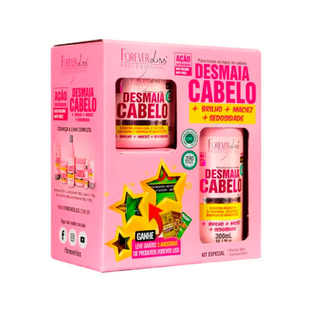 Kit Forever Liss Shampoo Mask Desmaia Cabelo Special Complete Hydration Hair Care 2 Units