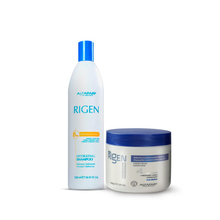 Alfaparf Rigen Hydrating Kit Shampoo Conditioner Daily Care Nourishes and Moisturizes