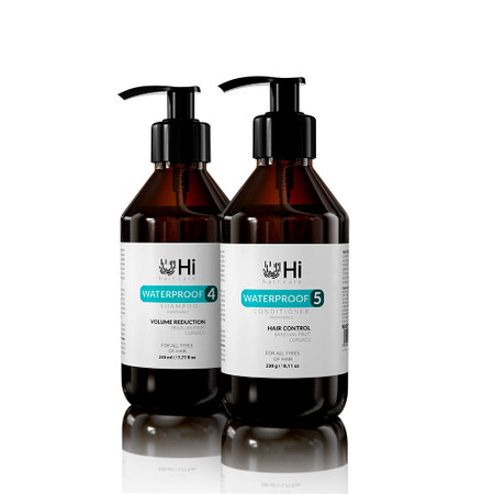 Hi Hair Care Waterproof Shampoo Volume Reduction step 4 and Hair Control Conditioner step 5 2x230ml/2x8.11 oz Hi Hair Care Waterproof Shampoo Volume Reduction step 4 and Hair Control Conditioner step 5 2x230ml/2x8.11 oz