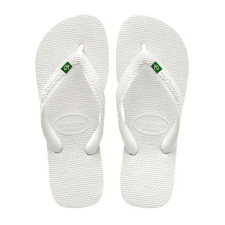 Havaianas White Flip Flop with the Brazilian Flag – Size 9/10 Havaianas White Flip Flop with the Brazilian Flag – Size 9/10