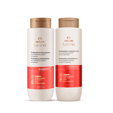 Kit Natura Lumina Hair Loss Control and Growth Shampoo + Conditioner 2x 300ml / 2x 10.1 fl.oz