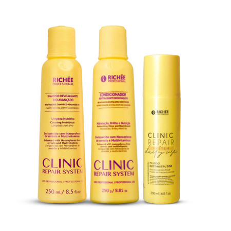 Kit Richée Shampoo Conditioner Queratina Clinic Repair System Complete Hydration
