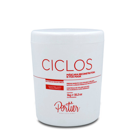 Portier Mask Ciclos Btox Mask Reconstructive Capillary Sealing Restores Shine Hair Care 1Kg/35.2 oz