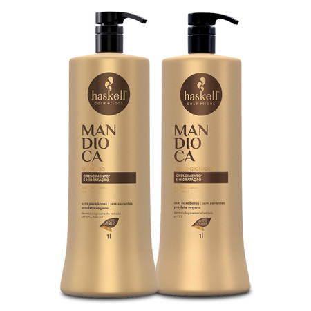 Kit Haskell Shampoo Conditioner Mandioca Cassava Hair Growth For Dull Hair 2x1L2x33.8fl.oz Kit Haskell Shampoo Conditioner Mandioca Cassava Hair Growth For Dull Hair 2x1L2x33.8fl.oz