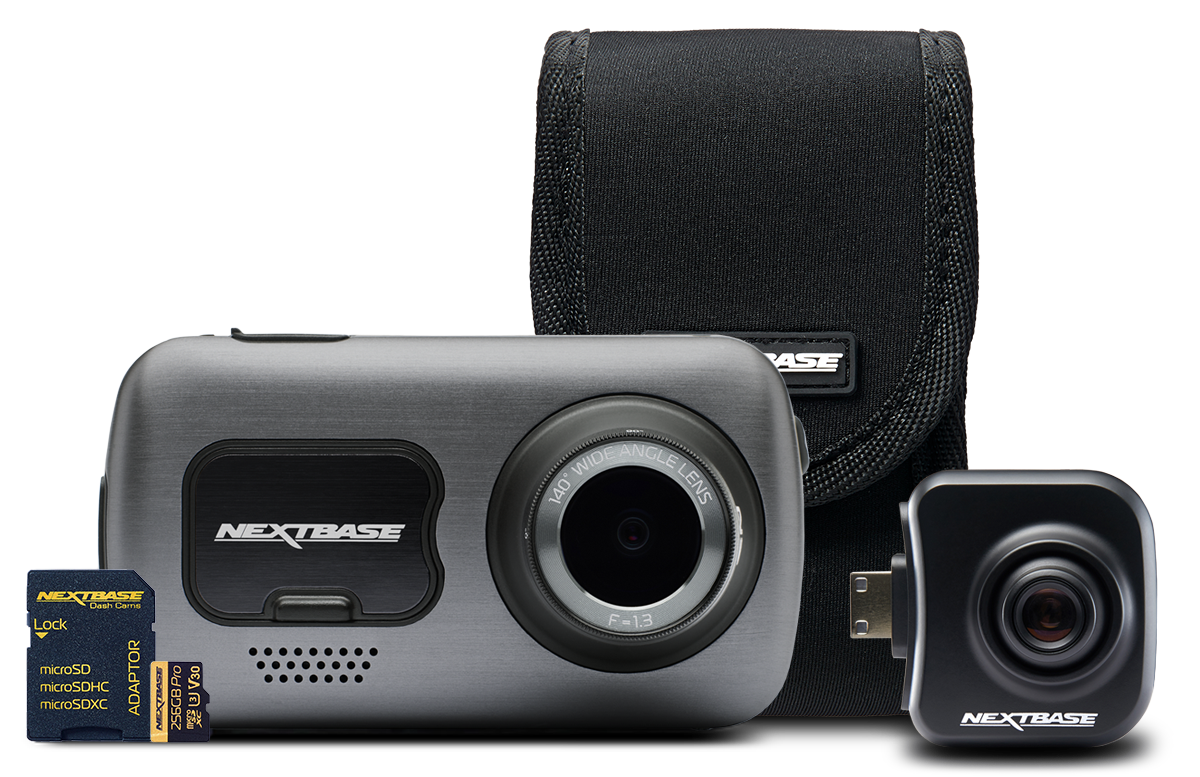 Nextbase 622GW Elite View Bundle – 4K Front &amp; Rear View Dash Cam + 256GB microSD, WiFi, Parking Mode, Bluetooth, GPS, Image Stabilisation, SOS,