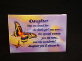 Daughter plaque in acrylic easel frame