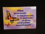 Niece You are Loved message in acrylic frame