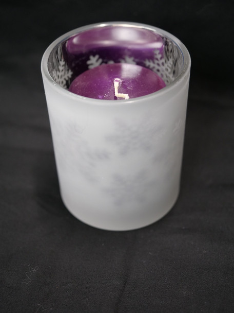 Snowflake Candle Holder with Candle