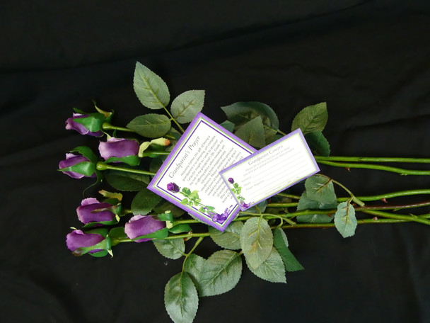 Grandparents Concerns Purple Roses, Prayers Cards and Prayer Tags also available separately.