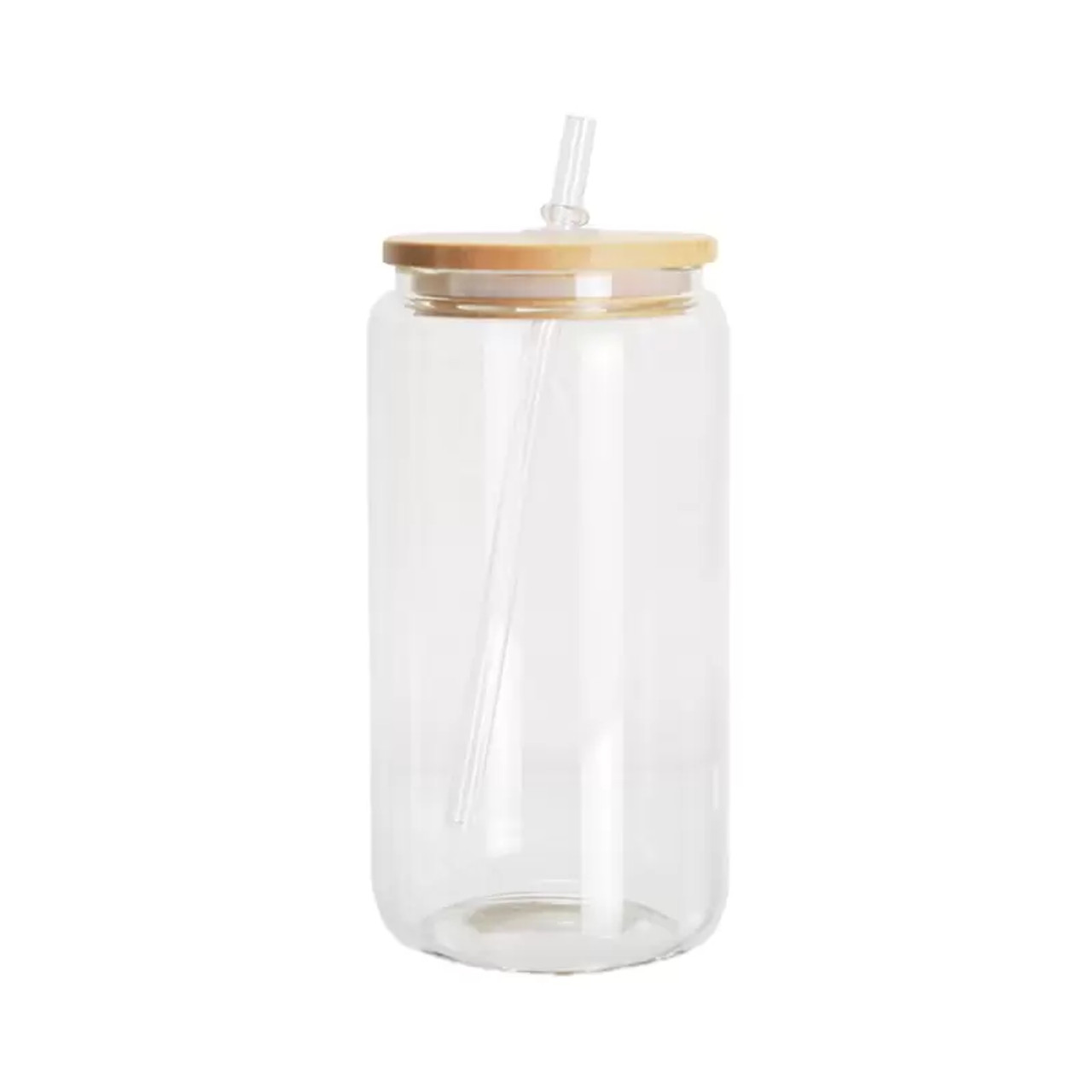 Fall Floral 16 oz Glass Cup with Bamboo Lid