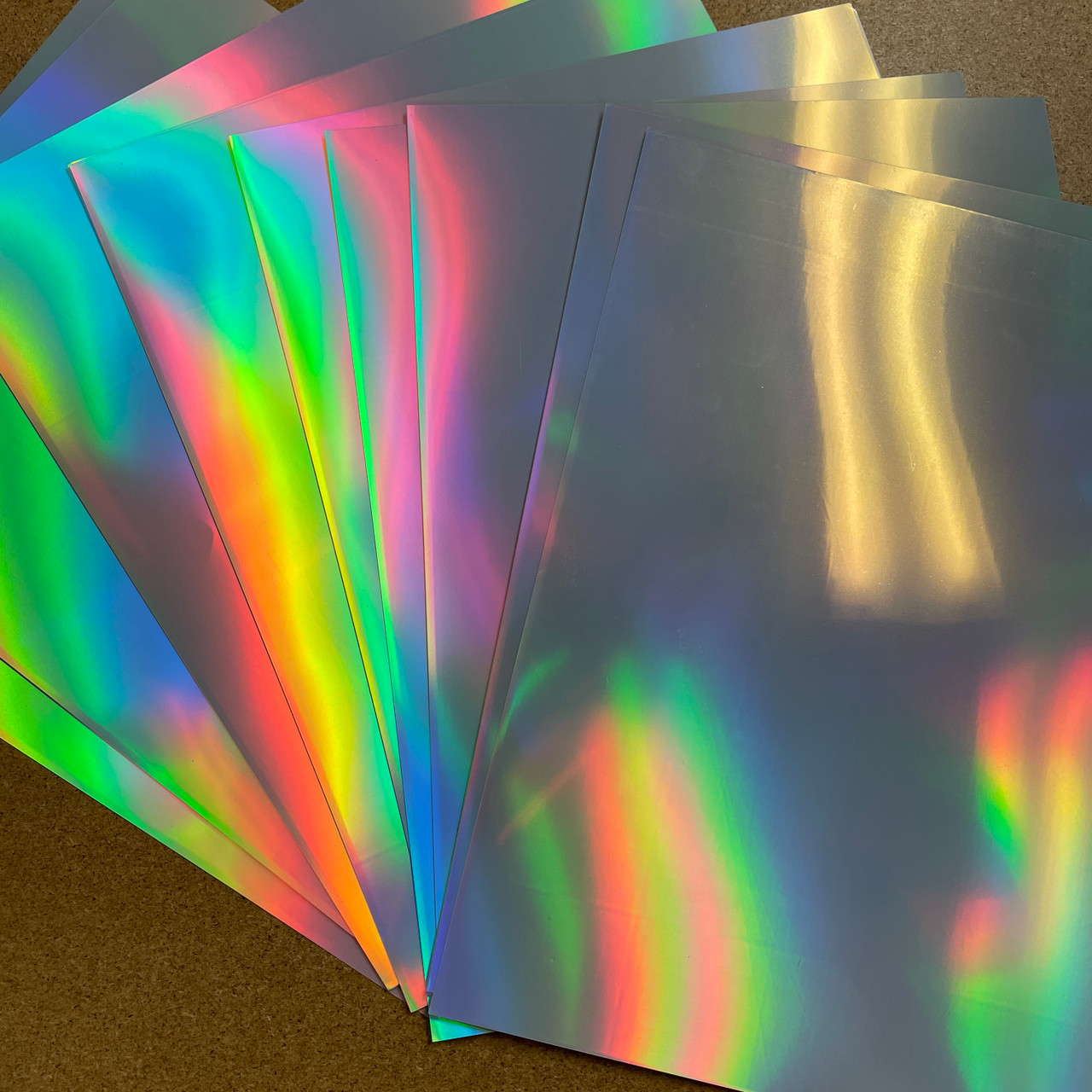 Holographic Permanent Vinyl in Rainbow Colors in a bundle