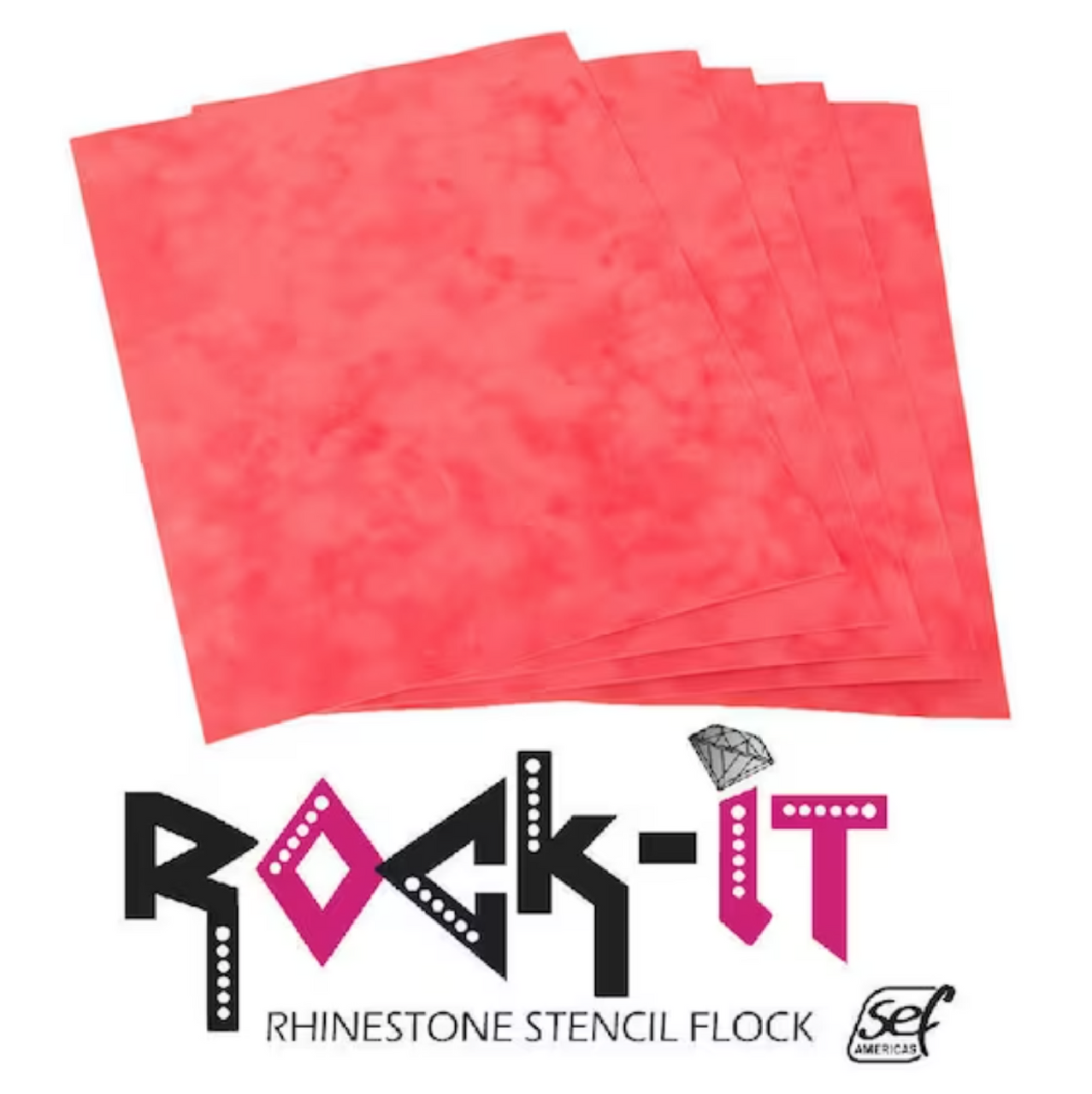 Rock It Rhinestone Template Flock