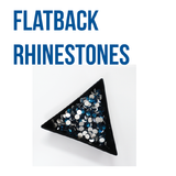 Jet Black - Glass Flatback - Rhinestones - Ante Up Graphic Supply