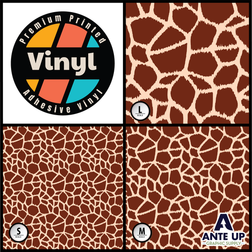 Leopard Print Pattern Vinyl Permanent Adhesive Craft Vinyl Animal Print  Patterns 12 inch by 36 inch (10)