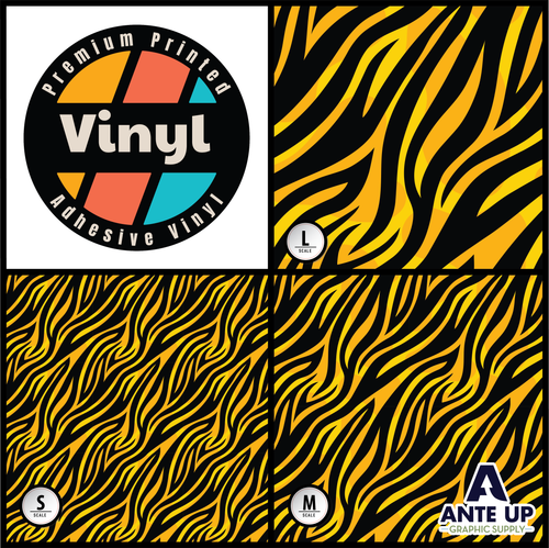 Printed Pattern - Tiger Stripes - Adhesive Vinyl