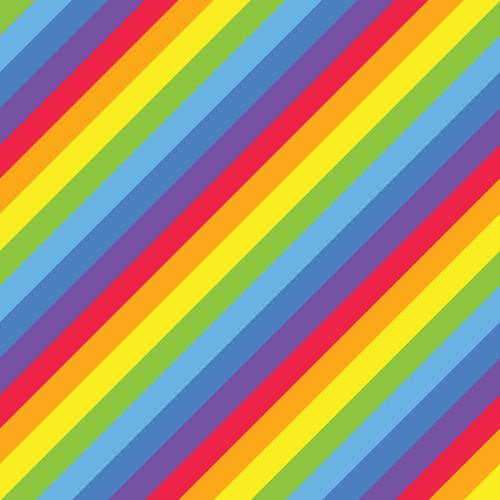 Printed Pattern - Rainbow Diagonal - Heat Transfer Vinyl