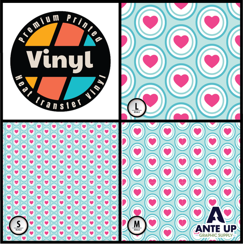 Pattern Vinyl - Printed Pattern HTV - Valentines Day HTV - Ante Up Graphic  Supply