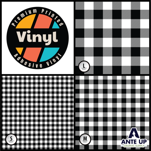 Printed Pattern - Buffalo White - Adhesive Vinyl