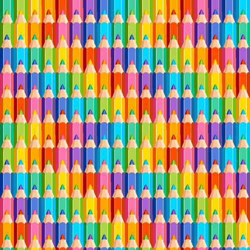 Printed Pattern - Pencil Rainbow - 12" x 12"- Heat Transfer Vinyl