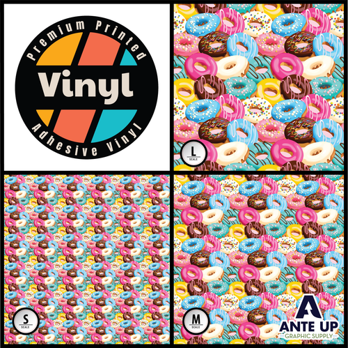 Printed Pattern - Donuts #2 - Permanent Adhesive Vinyl