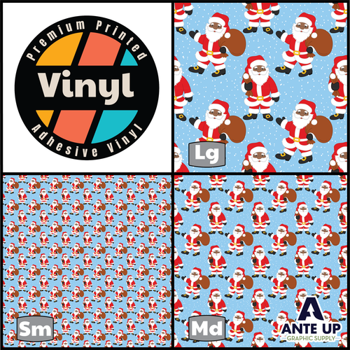 Printed Pattern - Santa - Adhesive Vinyl
