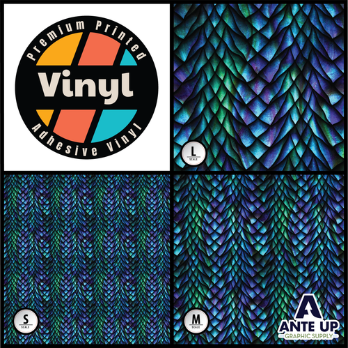 Printed Pattern - Dragon Scales #1 - Adhesive Vinyl
