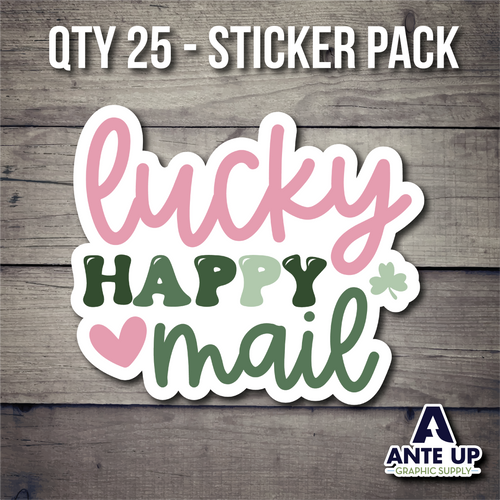 Lucky Happy Mail - Qty 25 - St. Patrick Small Business Sticker