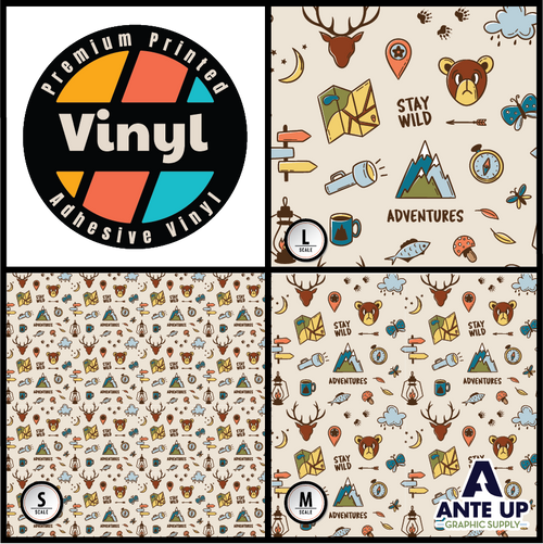 Printed Pattern - Stay Wild  - Adhesive Vinyl