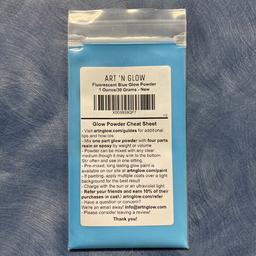 Fluorescent Blue - Glow Powder - 1 ounce / 30 grams - Art 'N Glow
