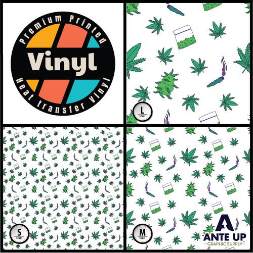 Printed Pattern -  Bud - Bag  - Joint - Heat Transfer Vinyl