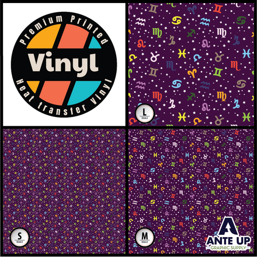 Printed Pattern - Zodiac Stars#4 - Heat Transfer Vinyl