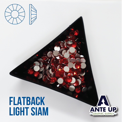 Light Siam - Glass Flatback - Rhinestones