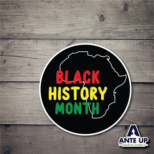 Black History Month Circle- 3" - die cut sticker