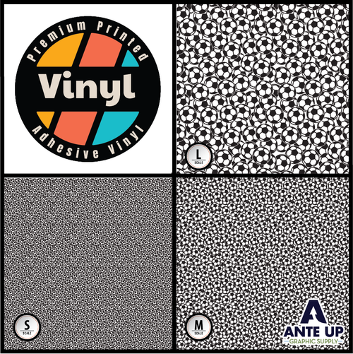 Printed Pattern - Soccer Ball   - Adhesive Vinyl