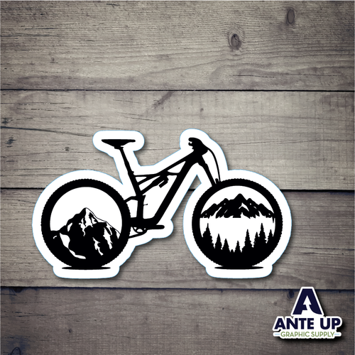 Mountain Bike- 3" - die cut sticker