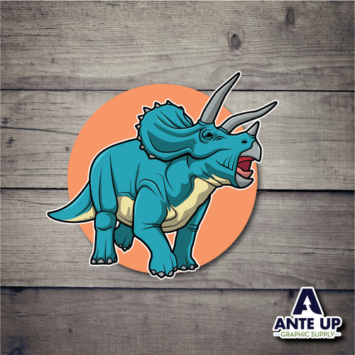 Triceratops -  3" die cut sticker