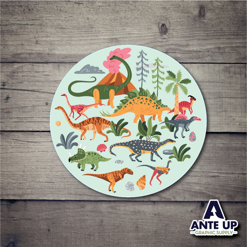 Dinosaurs  -  3" die cut sticker