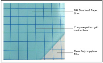 FDC 2670 - Clear Transfer Tape with Grids - 12" x 12"