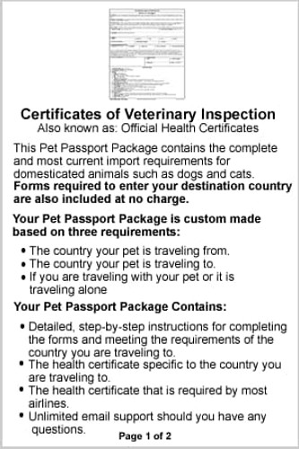 Canada Pet Passport - Page 1