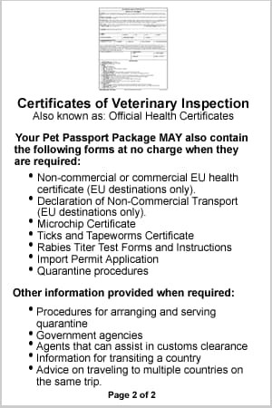 Pet passport countries on sale