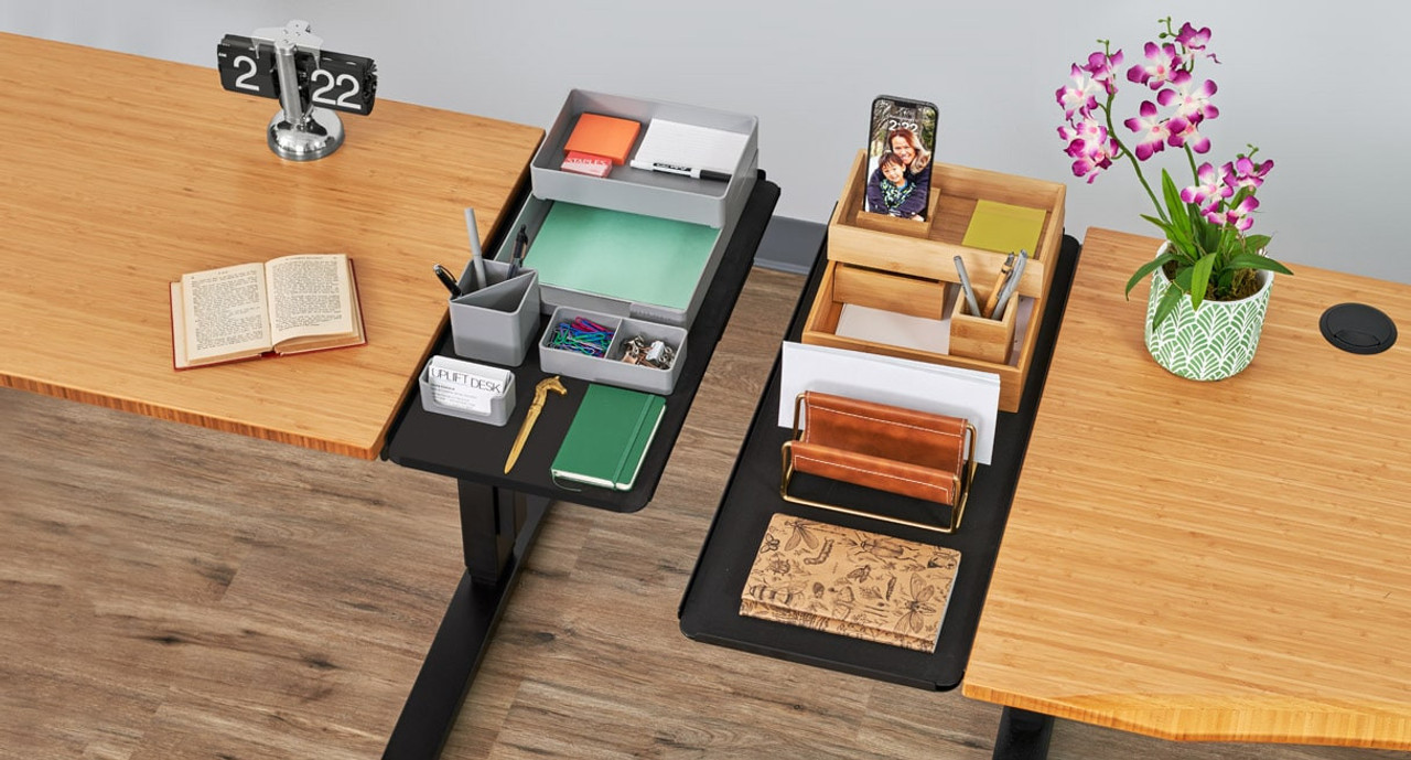 Desk Extensions make a perfect home for the desk organizer set Desk Extensions make a perfect home for the desk organizer set