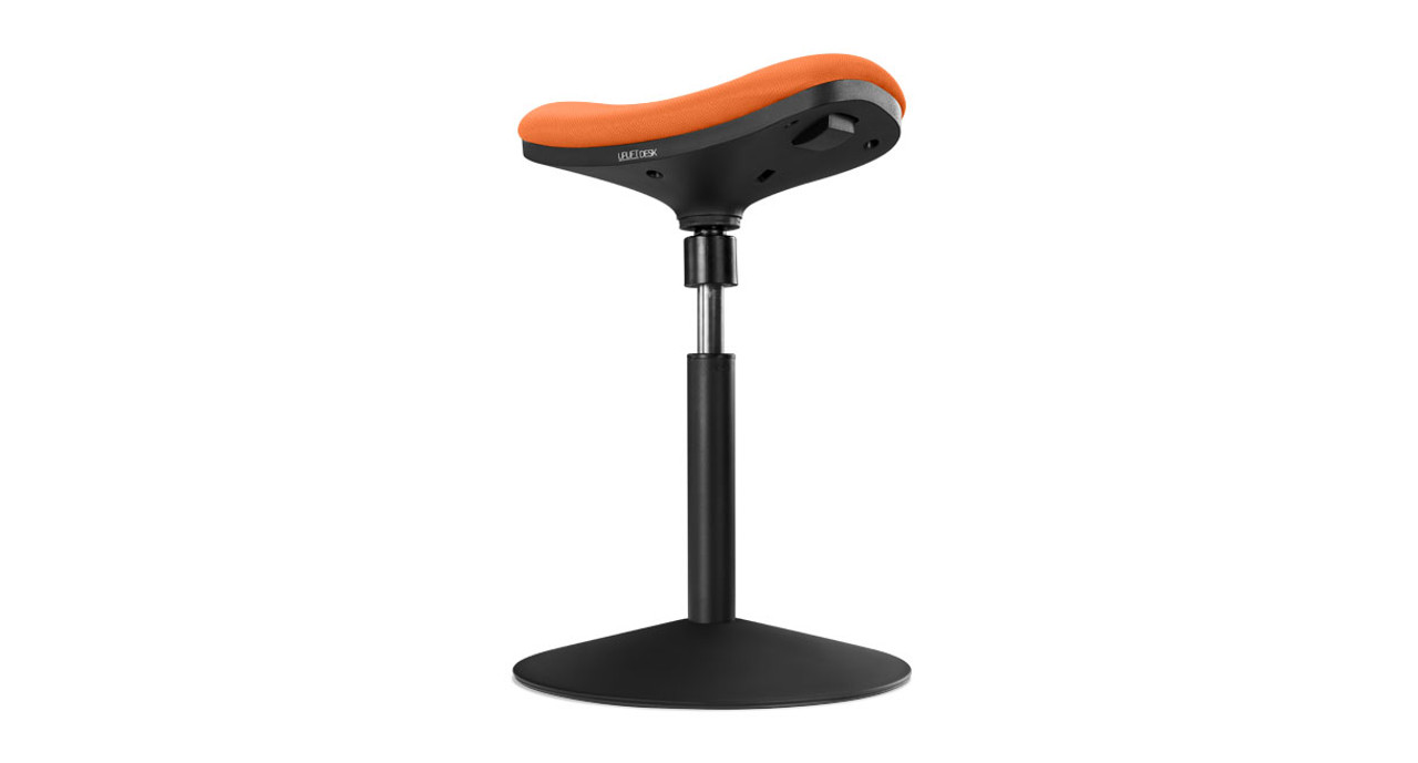 Enjoy an active seating experience on the Crescent Saddle Stool Enjoy an active seating experience on the Crescent Saddle Stool