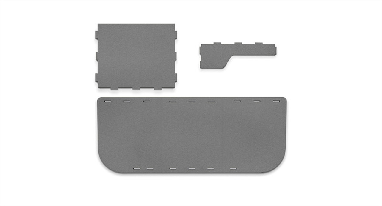 Assembly is easy (components of the Acoustic Wall-Mounted Phone Booth laid out) Assembly is easy (components of the Acoustic Wall-Mounted Phone Booth laid out)