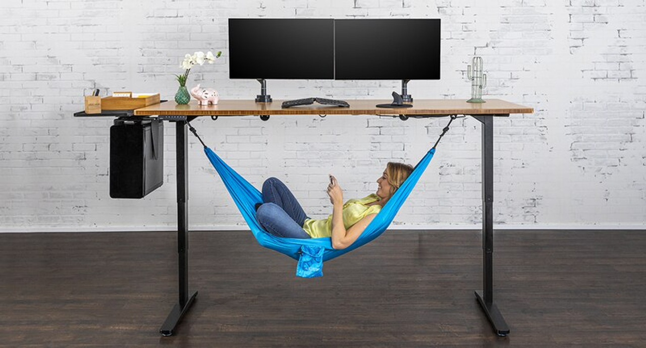 Uplift Desks Is Selling an Under-Desk Hammock That's Perfect For