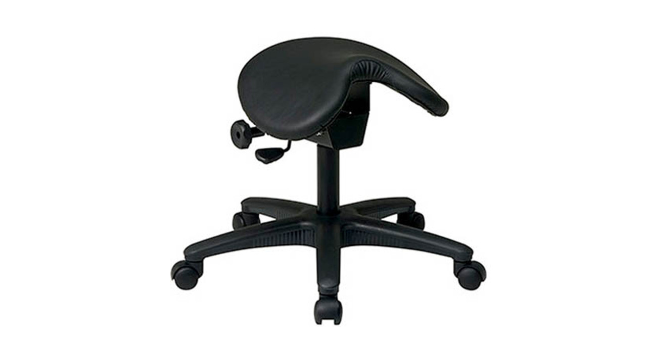 Saddle Shape Stool with Back Support and Tilt-able Seat