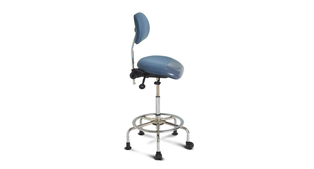 Perch Lab Chair Chrome with Basic Backrest