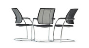 Diffrient Occasional Multipurpose Side Chairs are sleek additions to conference rooms or collaborative spaces